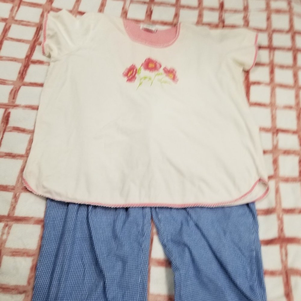 Vintage 2 Piece Pajama Set - Celestial Dreams & Coldwater Creek - Top XL/ Bot 1X
